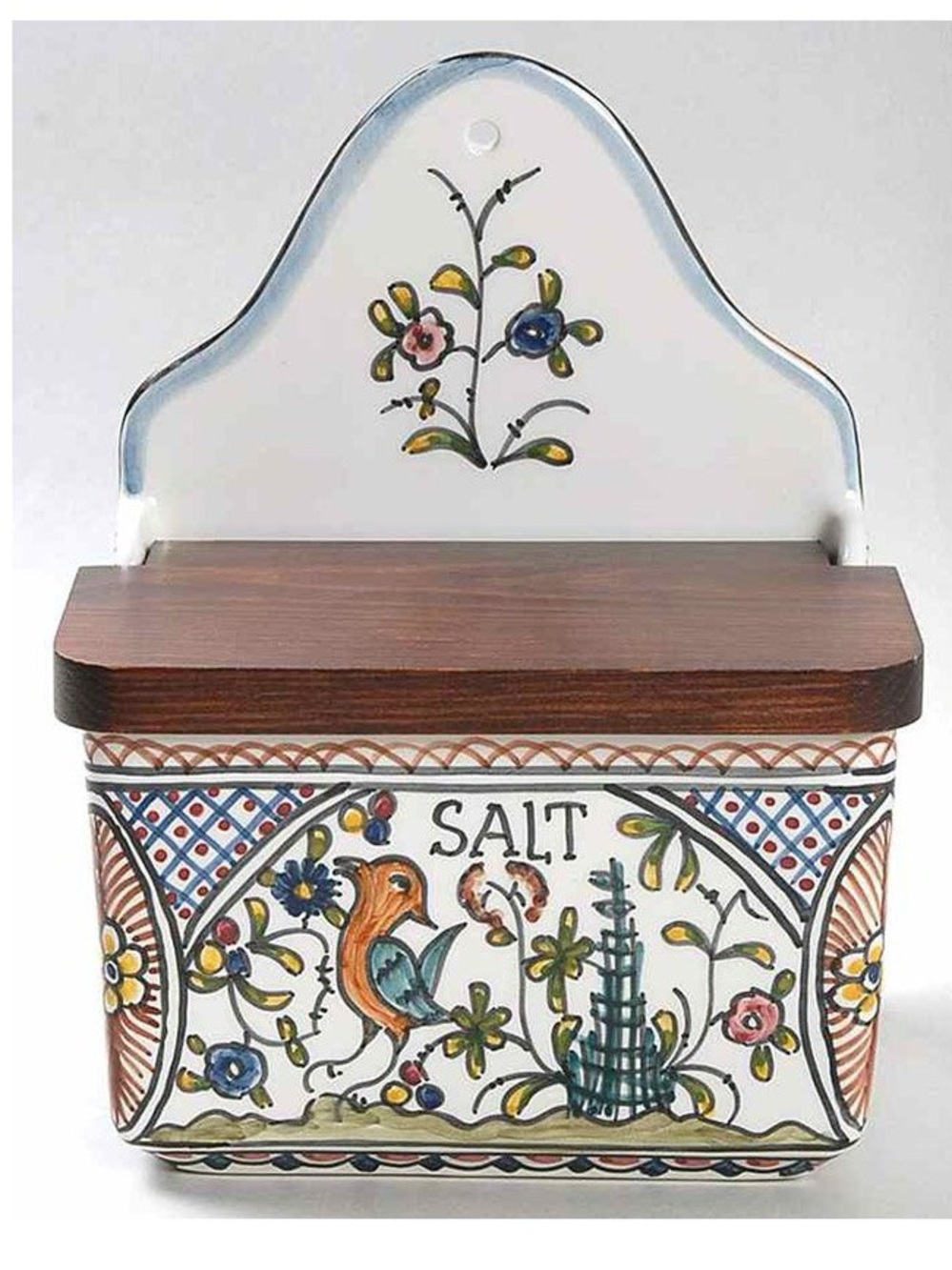 William Somona Nazari Hand Painted Ceramic Salt Cellar RARE